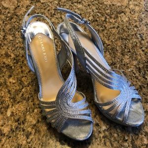EUC Gianni Bini Silver Heels! 7.5 Worn once! W box